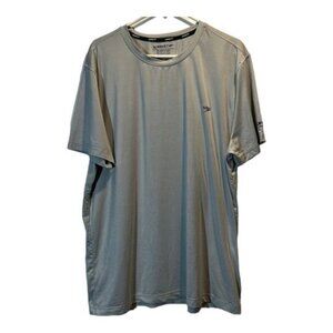 Speedo UPF 50+ Short Sleeve Gray Activewear Fitted T-Shirt Size XXL EUC #4659